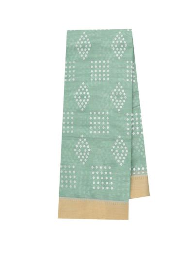 Gracecharm Elegant Chanderi Cotton Bandhani Diamond Butta Saree