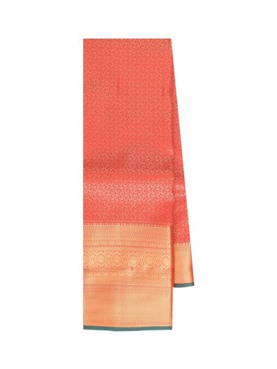 Gracecharm Gift Art Silk Floral Jaal with Diamond Brocade Pallu Red Saree