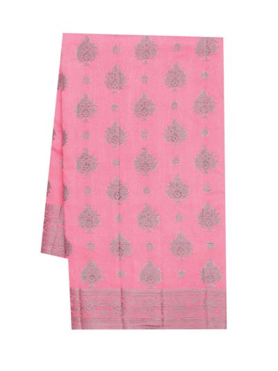 Gracecharm Semi Jute Floral Butta with Floral Vine Pallu Saree