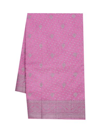 Gracecharm Semi Jute Floral Butta with Floral Medallion Pallu Saree