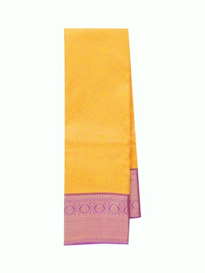Gracecharm Gold Zari Jaal Floral And Vine Weave Pallu Silk Saree