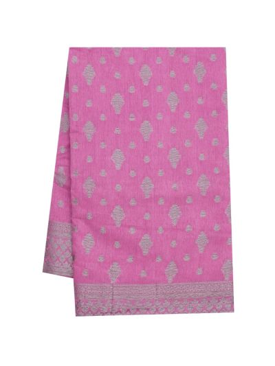 Gracecharm Semi Jute Butta with Floral Diamond Jaal Pallu Saree