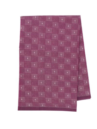 Gracecharm Kora Silk Cotton Rectangular Grid Butta with Diamond Lattice Pallu Saree