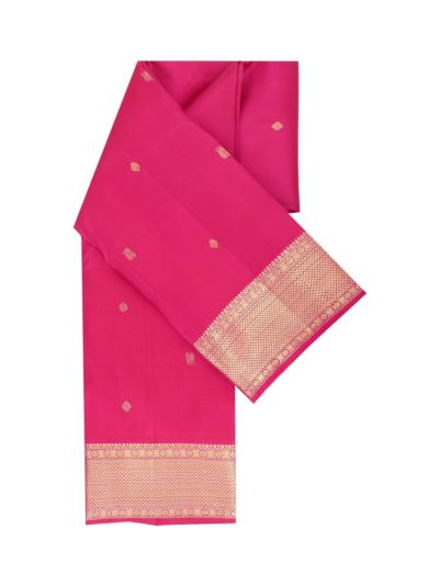Vivaha Kanchipuram Pure Silk Small Butta with Diamond Brocade Pallu Saree
