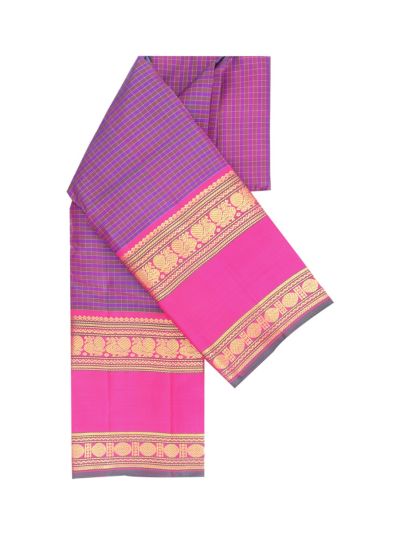 Vivaha Arani Pure Silk Fine Zari Check with Contrast Pallu Saree