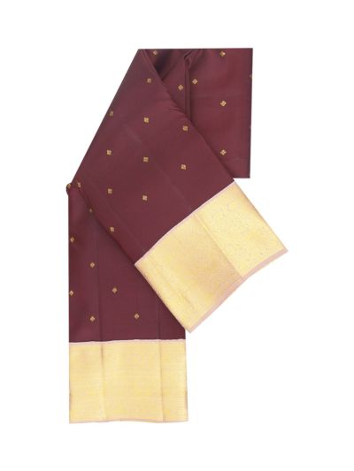 Vivaha Kanchipuram Pure Silk Butta with Diamond Brocade Pallu Saree