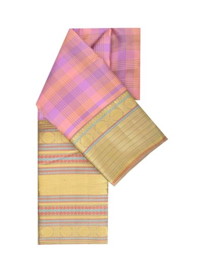 Vivaha Arani Pure Silk Multi Check with Herringbone Zari Pallu Saree