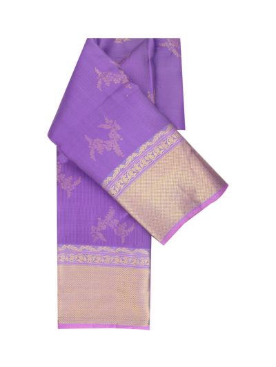 Vivaha Arani Pure Silk Floral Vine Butta with Zari Border Saree