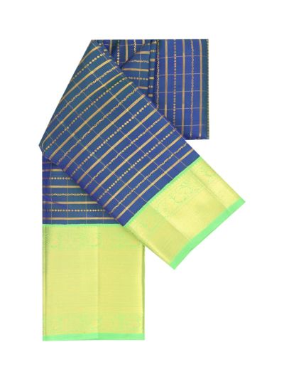 Vivaha Arani Pure Silk Zari Line Check with Contrast Brocade Pallu Saree