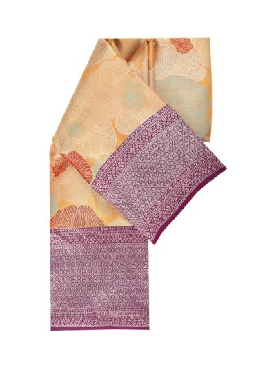 Vivaha Kanchipuram Pure Silk Multicolour Floral with Ornamental Paisley Pallu Saree