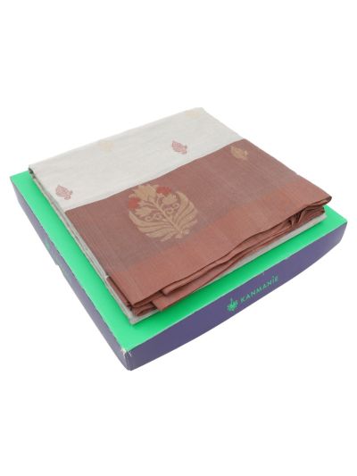 Kanmanie Cotton Butta with 3-Inch Asthiri Border Saree