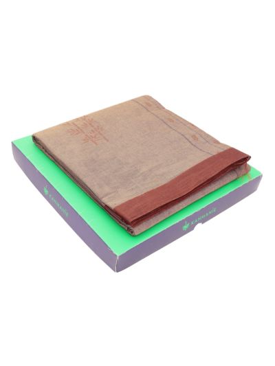Kanmanie Cotton Bamboo Butta with 2-Inch Asthiri Border Saree