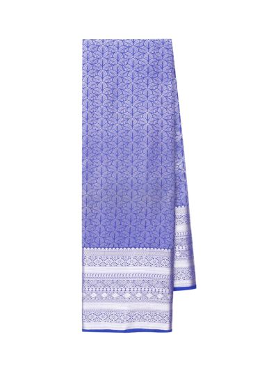 Gracecharm Gift Art Silk Geometric Leaf Jaal with Diamond Pallu Zari Border Saree