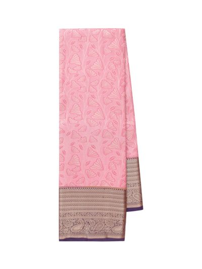Gracecharm Gift Art Silk Floral Vine Jaal with Paisley Motif Pallu Saree