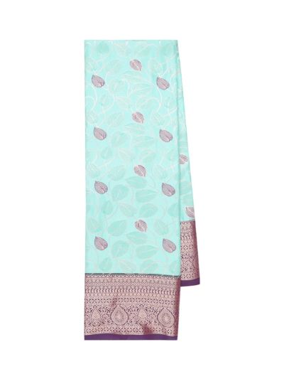 Gracecharm Gift Art Silk Leaf Vine Jaal with Ornamental Medallion Pallu Saree