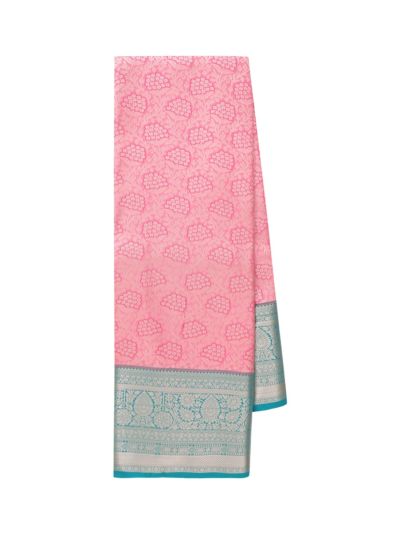 Gracecharm Gift Art Silk Floral Jaal with Ornamental Medallion Pallu Saree