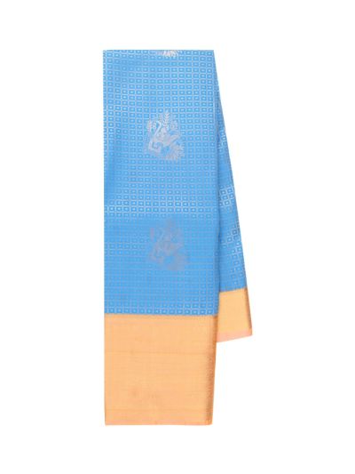 Gracecharm Gift Art Silk Square Butta with Contrast Zari Border Saree