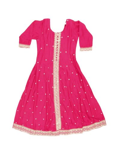 Graceful Essence Girls Sequin Butta Flared Kurta Pant Dupatta 3 Piece Suit Set