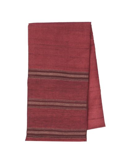 Gracecharm Semi Jute Multi Stripe Pallu with Border Saree
