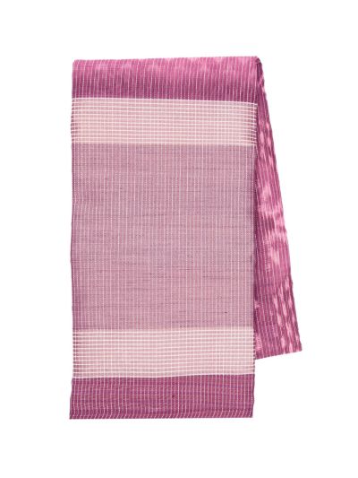 Gracecharm Semi Jute Geometric Diamond Butta with Striped Pallu Border Saree