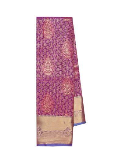 Gracecharm Gift Art Silk Paisley Jacquard Jaal With Metallic Patterns Woven Pallu Saree
