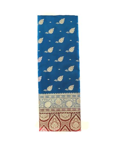 BlossomEase Semi Banarasi Paisley Butta with Floral Brocade Pallu Saree