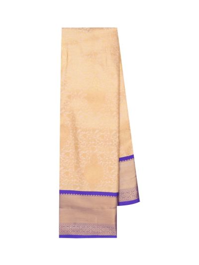 Gracecharm Bisque Cream Gift Art Silk Floral Jacquard with Geometric Pallu Saree