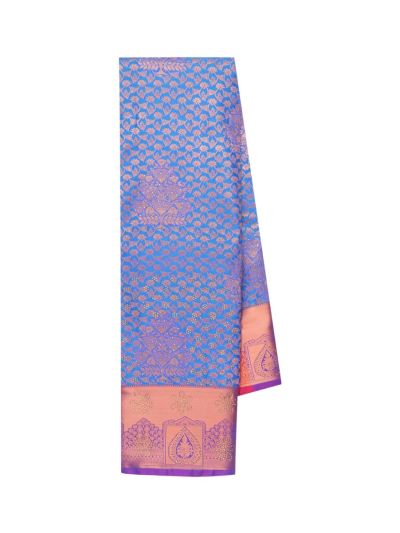 Gracecharm Gift Art Silk Floral Jacquard Fine Stones With Zari Woven Border Saree