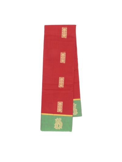 Gracecharm Elegant Kanchi Cotton Zari Butta with Paisley Border Saree