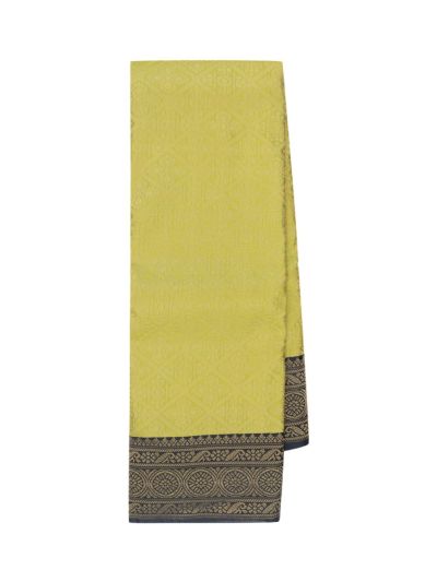 Gracecharm Chartreuse Green Art Soft Silk Butta with Geometric Brocade Pallu Saree