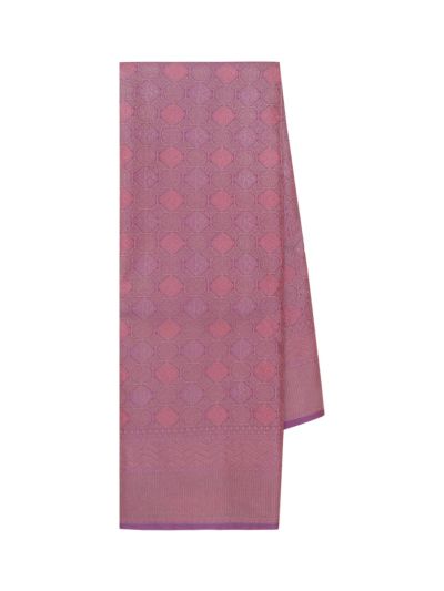 Gracecharm Magenta Art Soft Silk Butta with Geometric Brocade Pallu Saree