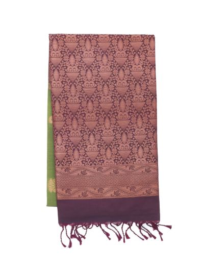 Gracecharm Art Soft Silk Dual Butta Floral Jaal Pallu Saree