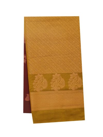 Gracecharm Art Soft Silk Dual Butta Diagonal Geometric Pallu Saree