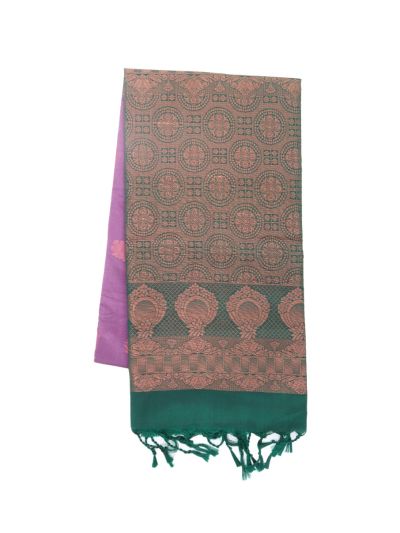 Gracecharm Art Soft Silk Floral Butta Medallion Pallu Saree