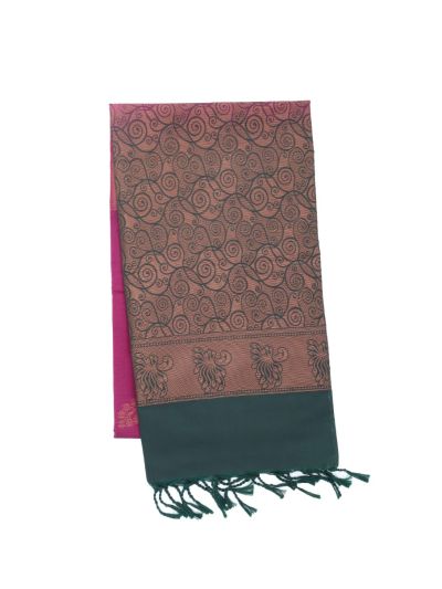 Gracecharm Art Soft Silk Floral Butta Scroll Jaal Pallu Saree