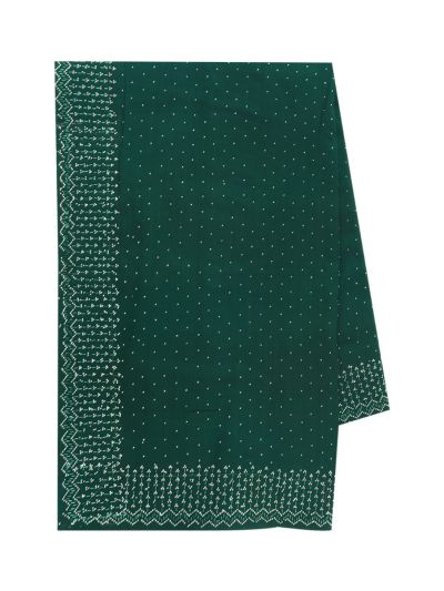 BlossomEase Forest Green George Elegant Stone Work with Fancy Border Saree