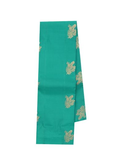 Gracecharm Art Soft Silk Sea Green Floral Butta Zari Saree