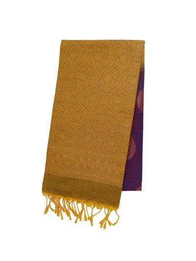 Gracecharm Art Soft Silk Oval Medallion Floral Ogee Pallu Saree