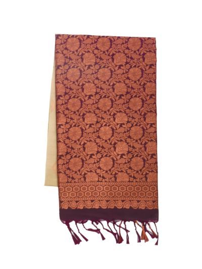 Gracecharm Art Soft Silk Hexagonal Butta Floral Jaal Pallu Saree