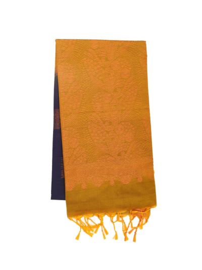 Gracecharm Art Soft Silk Floral Square Butta Floral Jaal Pallu Saree