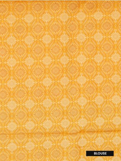 Gracecharm Elegant Manipuri Cotton Marigold Floral Butta Saree