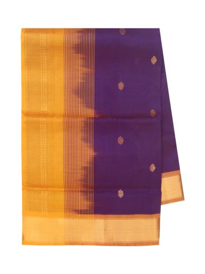 Gracecharm Elegant Kathirippu Purple Silk Cotton Butta Design with Border Saree