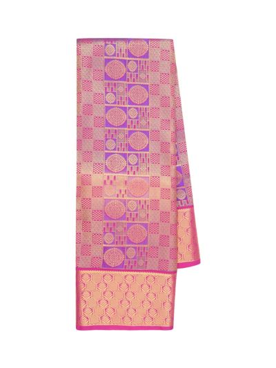 Gracecharm Gift Art Silk Brocade Pattern with Geometric Pallu Saree