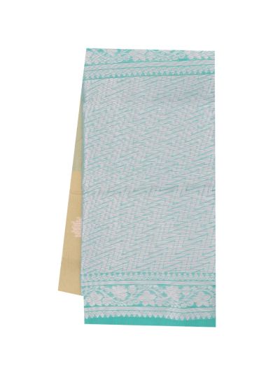 Gracecharm Silk Cotton Floral Butta Chevron Pallu Saree