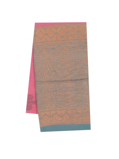 Gracecharm Silk Cotton Hanging Floral Butta Contrast Border Saree