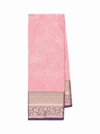 Gracecharm Gift Art Silk paisley stylized floral with Zari threads Pallu Saree