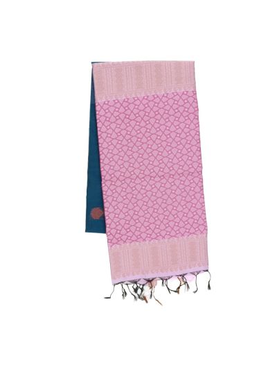 Gracecharm Silk Cotton Butta with Geometric Mosaic Pallu Saree