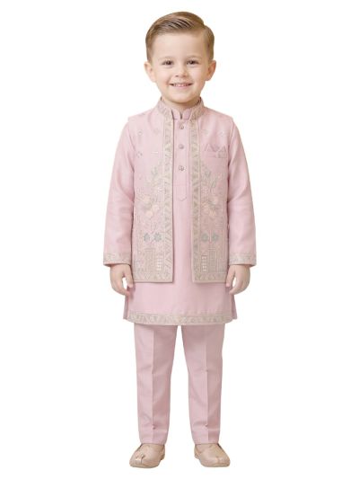 Gracecharm Boys Floral Embroidered Indo Western Sherwani Set