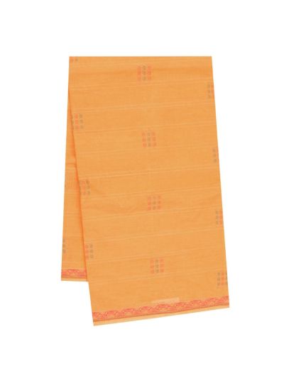 GraceCharm Kovai Cotton Nine Dot Butta Geometric Pallu Saree