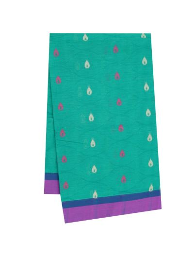 GraceCharm Kovai Cotton Teardrop Butta Paisley Pallu Saree